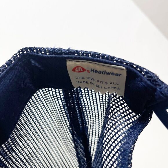Vintage Navy Blue Trucker Hat Snap Back Mesh Ball Cap Gatlinburg Tennessee - Picture 8 of 16